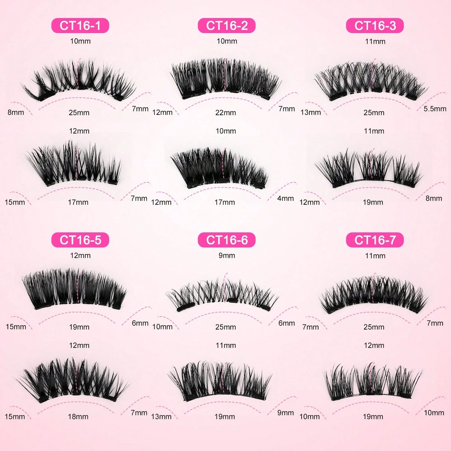 Magnetic Eyelashes 2 Pairs Reusable Magnetic Eyelashes With Applicator No Glue Needed Cat Eye Natural Eyelashes Easy To Wear And Remove