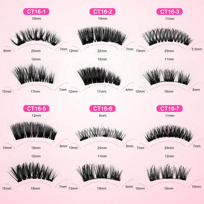 Magnetic Eyelashes 2 Pairs Reusable Magnetic Eyelashes With Applicator No Glue Needed Cat Eye Natural Eyelashes Easy To Wear And Remove