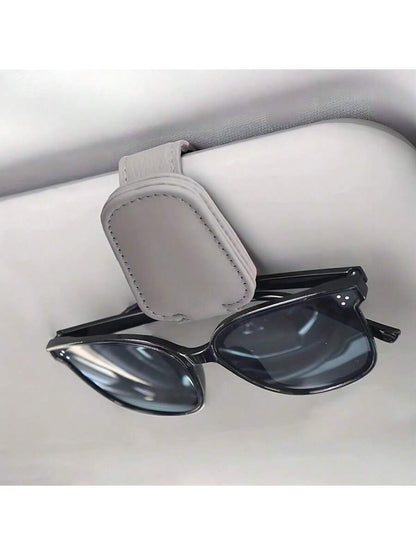 Magnetic Leather Fashion Glasses Clip, Suitable For Car Sun Visor, Eyeglasses Hook Clip, Car Interior Sun Visor Accessories