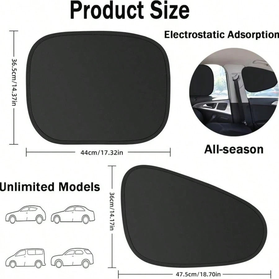 Magnetic Side Window Sun Shade Keeps Cooler Sun Shade UV Rays Privacy Protector, Reuseable Washable Sun Shade For Most Cars, Vhicles, SUV