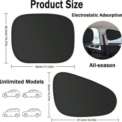 Magnetic Side Window Sun Shade Keeps Cooler Sun Shade UV Rays Privacy Protector, Reuseable Washable Sun Shade For Most Cars, Vhicles, SUV