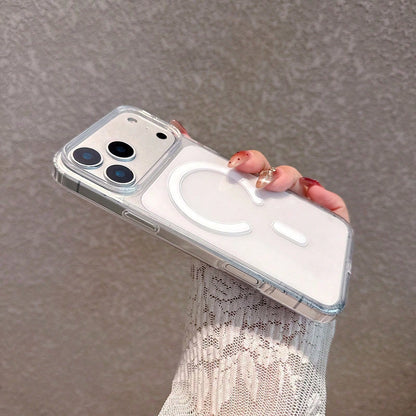 Magnetic Transparent Magnetic Hard Phone Case Suitable For IPhone 17 Pro Max/17 Pro/17/16 Pro Max/16/16 Pro/16 Plus/11/15/15 Pro/15 Pro Max/12/13/14 Pro Max/12 Pro/12 Pro Max/13 Pro/13 Pro Max/14 Pro