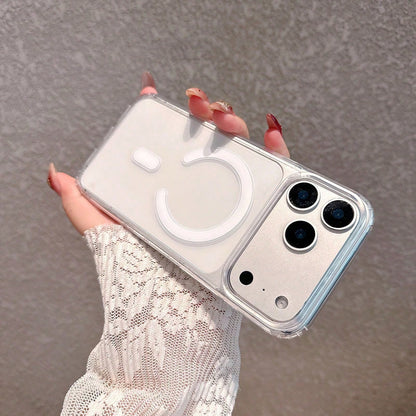 Magnetic Transparent Magnetic Hard Phone Case Suitable For IPhone 17 Pro Max/17 Pro/17/16 Pro Max/16/16 Pro/16 Plus/11/15/15 Pro/15 Pro Max/12/13/14 Pro Max/12 Pro/12 Pro Max/13 Pro/13 Pro Max/14 Pro