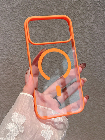 Magnetic Transparent Magnetic Hard Phone Case Suitable For IPhone 17 Pro Max/17 Pro/17/16 Pro Max/16/16 Pro/16 Plus/11/15/15 Pro/15 Pro Max/12/13/14 Pro Max/12 Pro/12 Pro Max/13 Pro/13 Pro Max/14 Pro