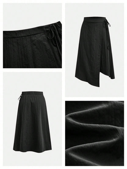 Maija Women's Solid Color Pleated Casual Versatile Daily Wear Skirt