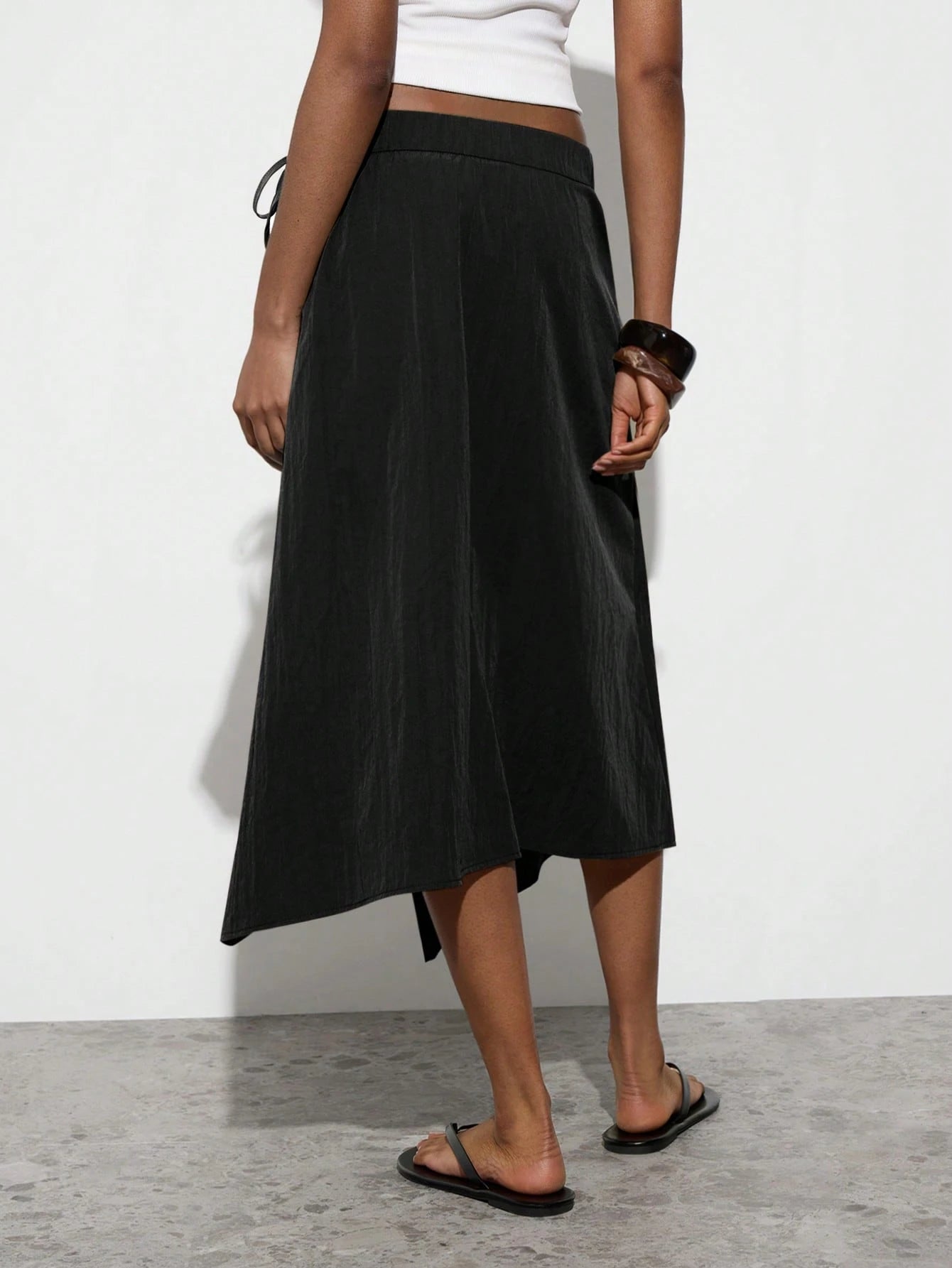 Maija Women's Solid Color Pleated Casual Versatile Daily Wear Skirt