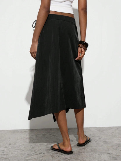 Maija Women's Solid Color Pleated Casual Versatile Daily Wear Skirt