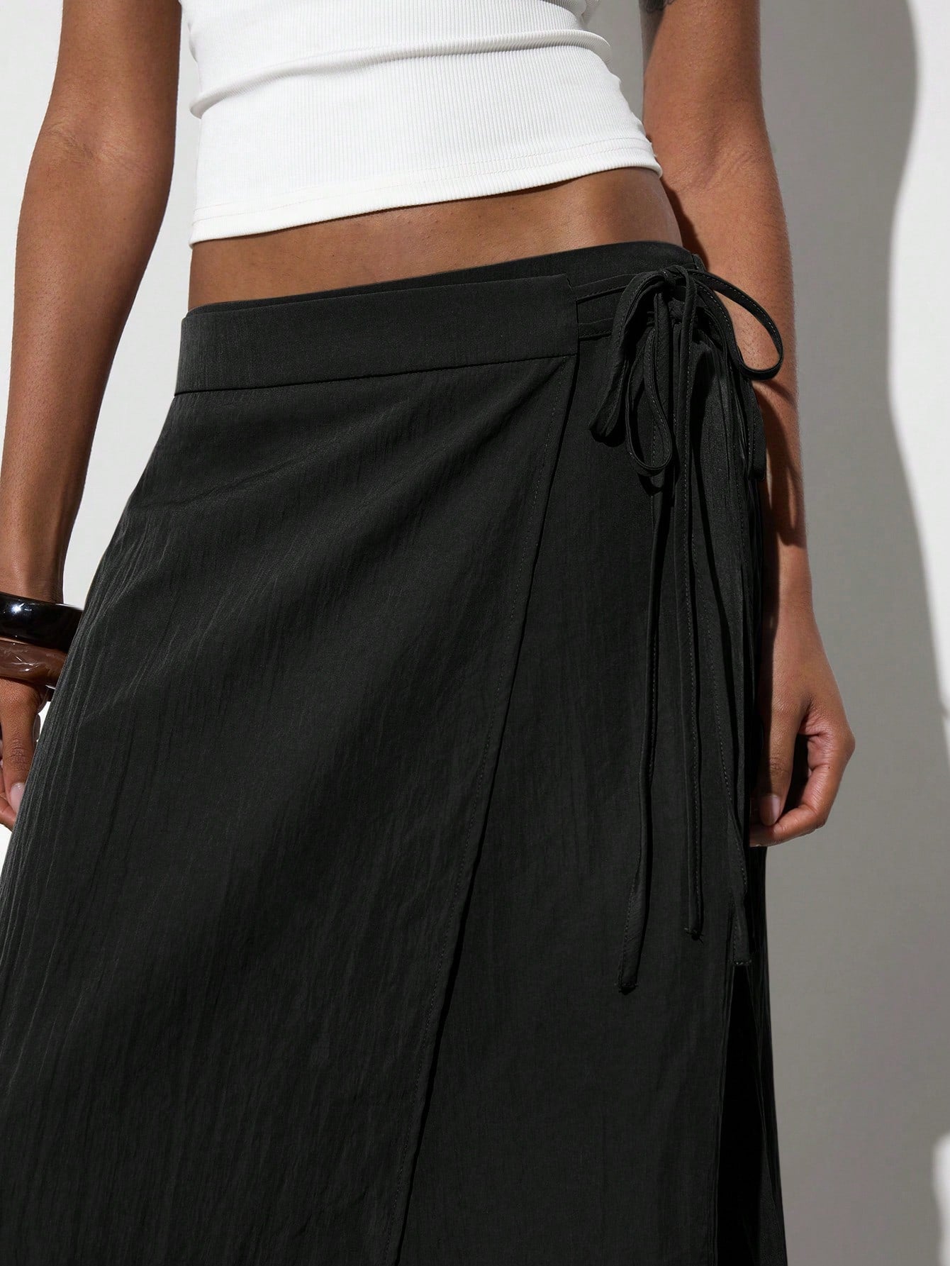 Maija Women's Solid Color Pleated Casual Versatile Daily Wear Skirt