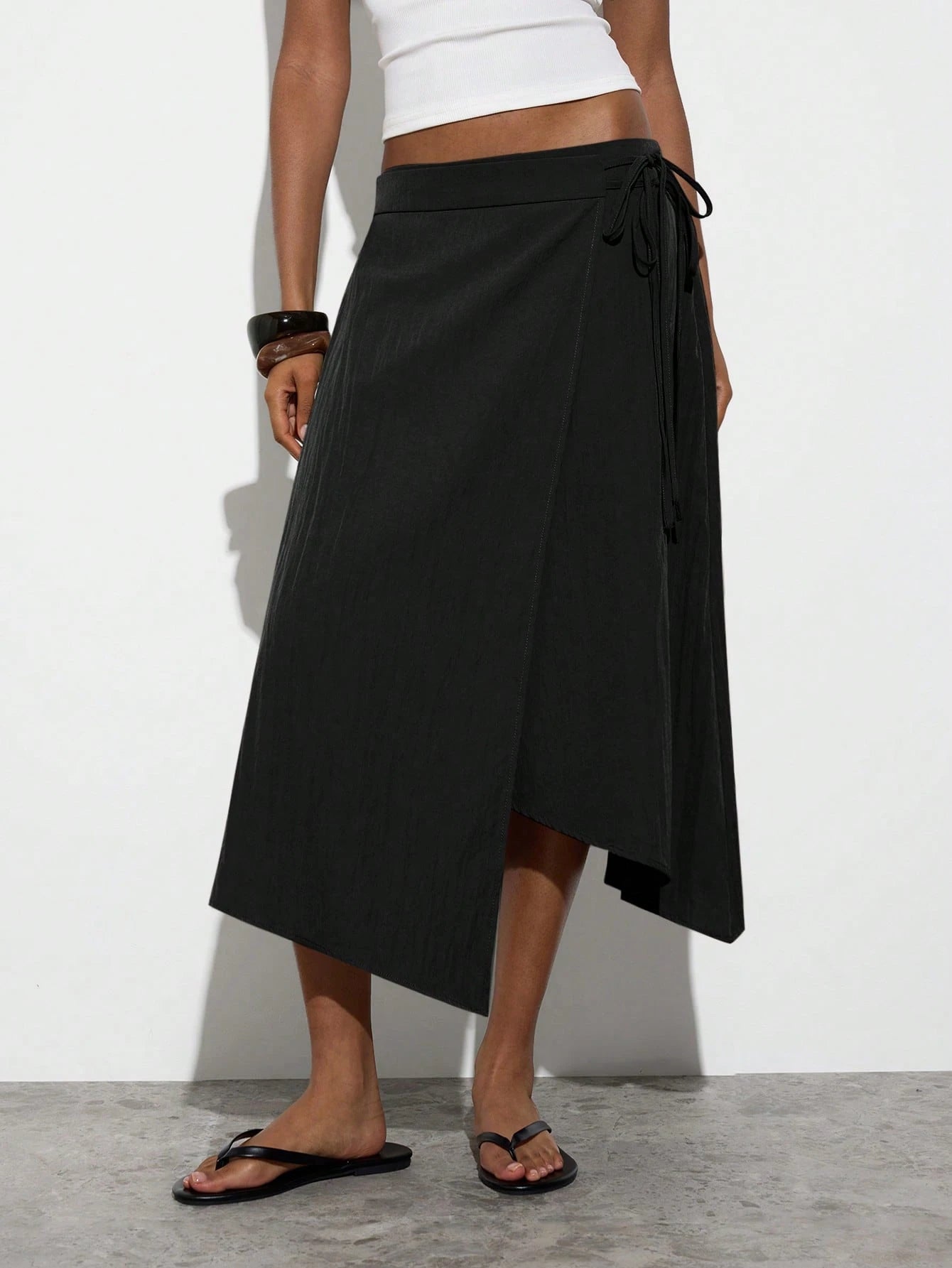 Maija Women's Solid Color Pleated Casual Versatile Daily Wear Skirt