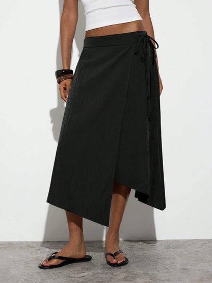 Maija Women's Solid Color Pleated Casual Versatile Daily Wear Skirt