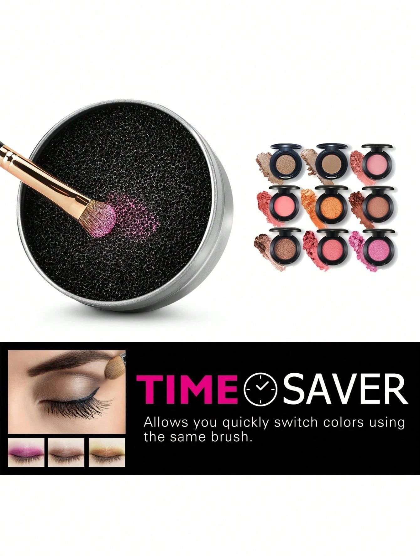 Makeup Brush Cleaner Quick Clean Makeup Tool, 1pc Switch Eyeshadow Color Dry Cleaning Box Reusable,Giveaways