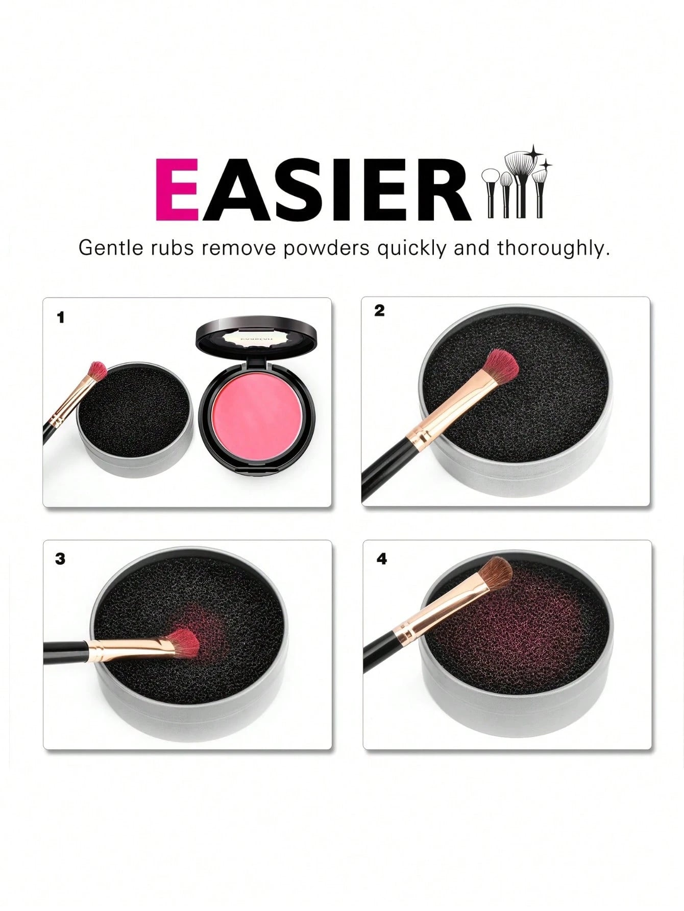 Makeup Brush Cleaner Quick Clean Makeup Tool, 1pc Switch Eyeshadow Color Dry Cleaning Box Reusable,Giveaways