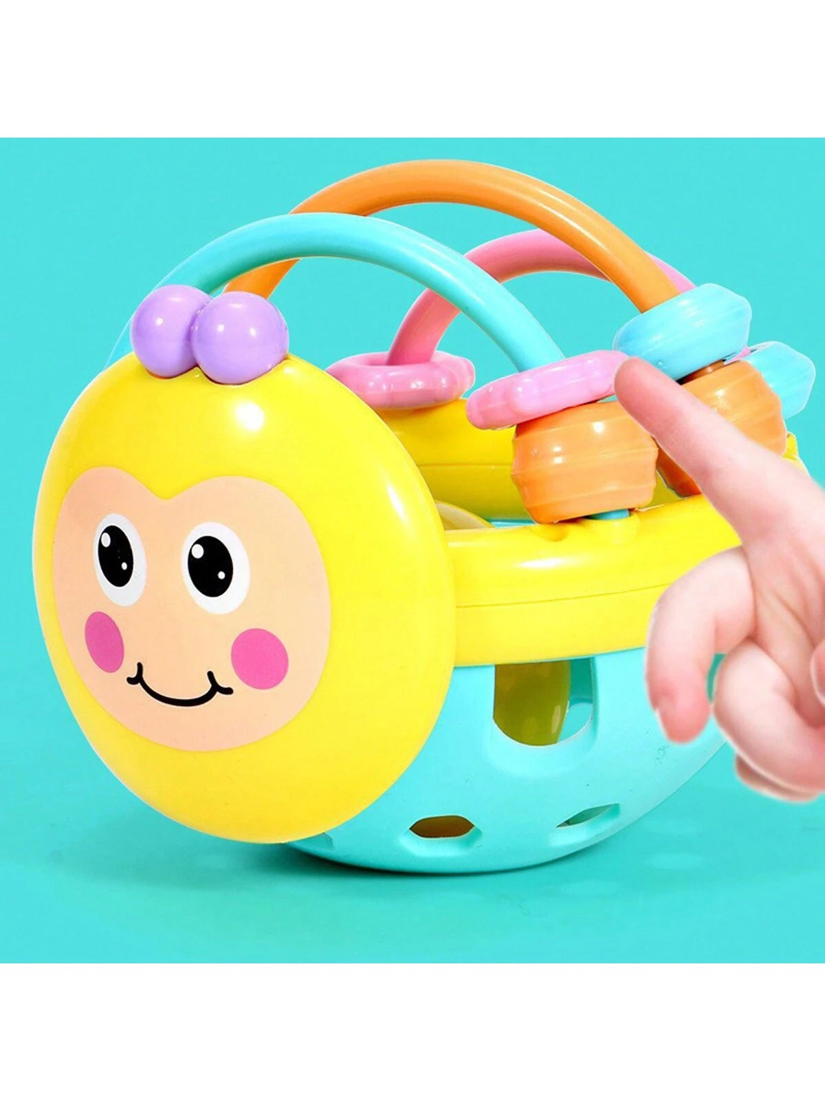Manhattan Ball Toy For Infants Grasping Toys Rattles And Teethers Baby Toys 6M+Baby's Favorite Gift (Random Accessory Color)
