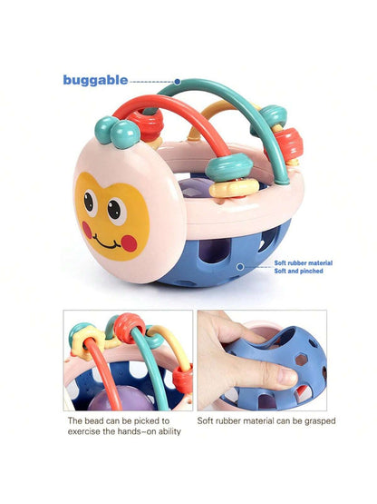 Manhattan Ball Toy For Infants Grasping Toys Rattles And Teethers Baby Toys 6M+Baby's Favorite Gift (Random Accessory Color)