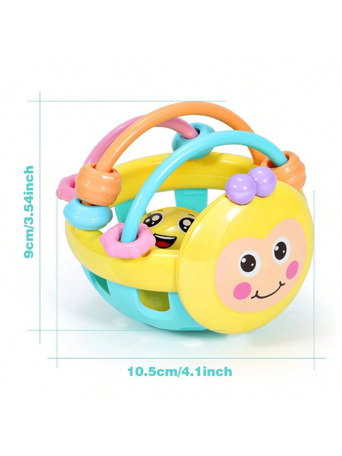 Manhattan Ball Toy For Infants Grasping Toys Rattles And Teethers Baby Toys 6M+Baby's Favorite Gift (Random Accessory Color)