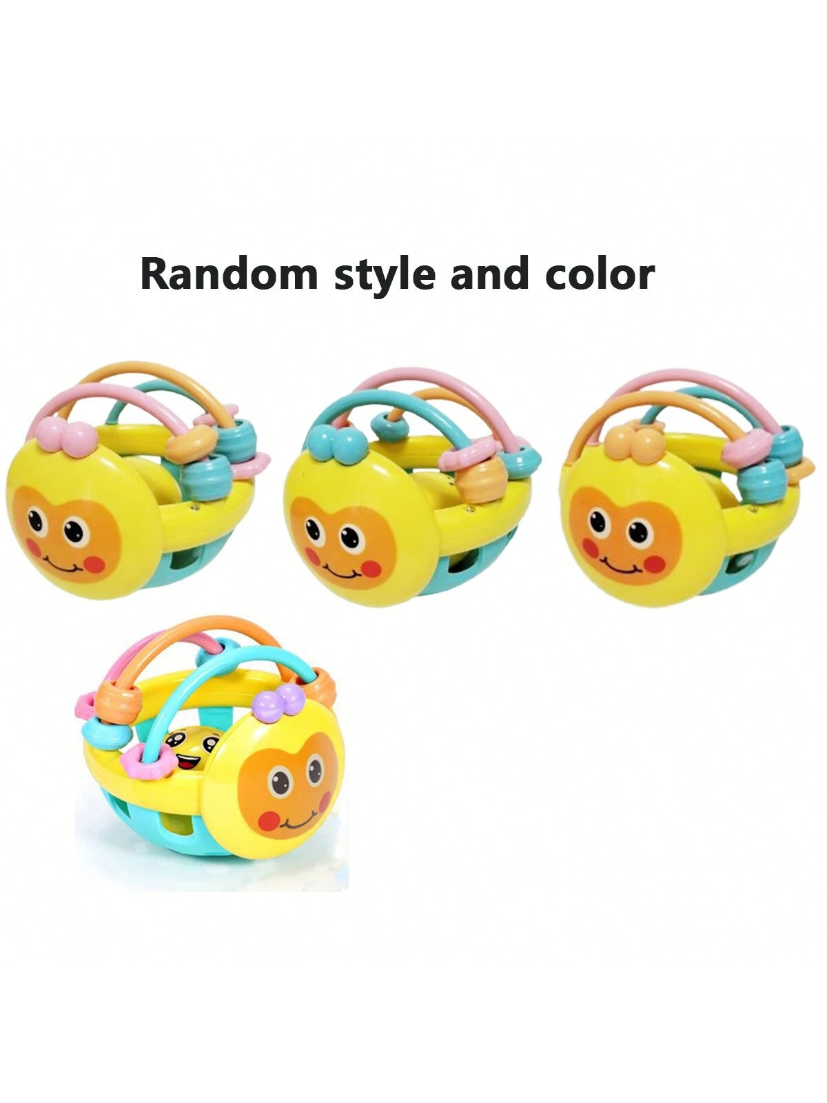 Manhattan Ball Toy For Infants Grasping Toys Rattles And Teethers Baby Toys 6M+Baby's Favorite Gift (Random Accessory Color)