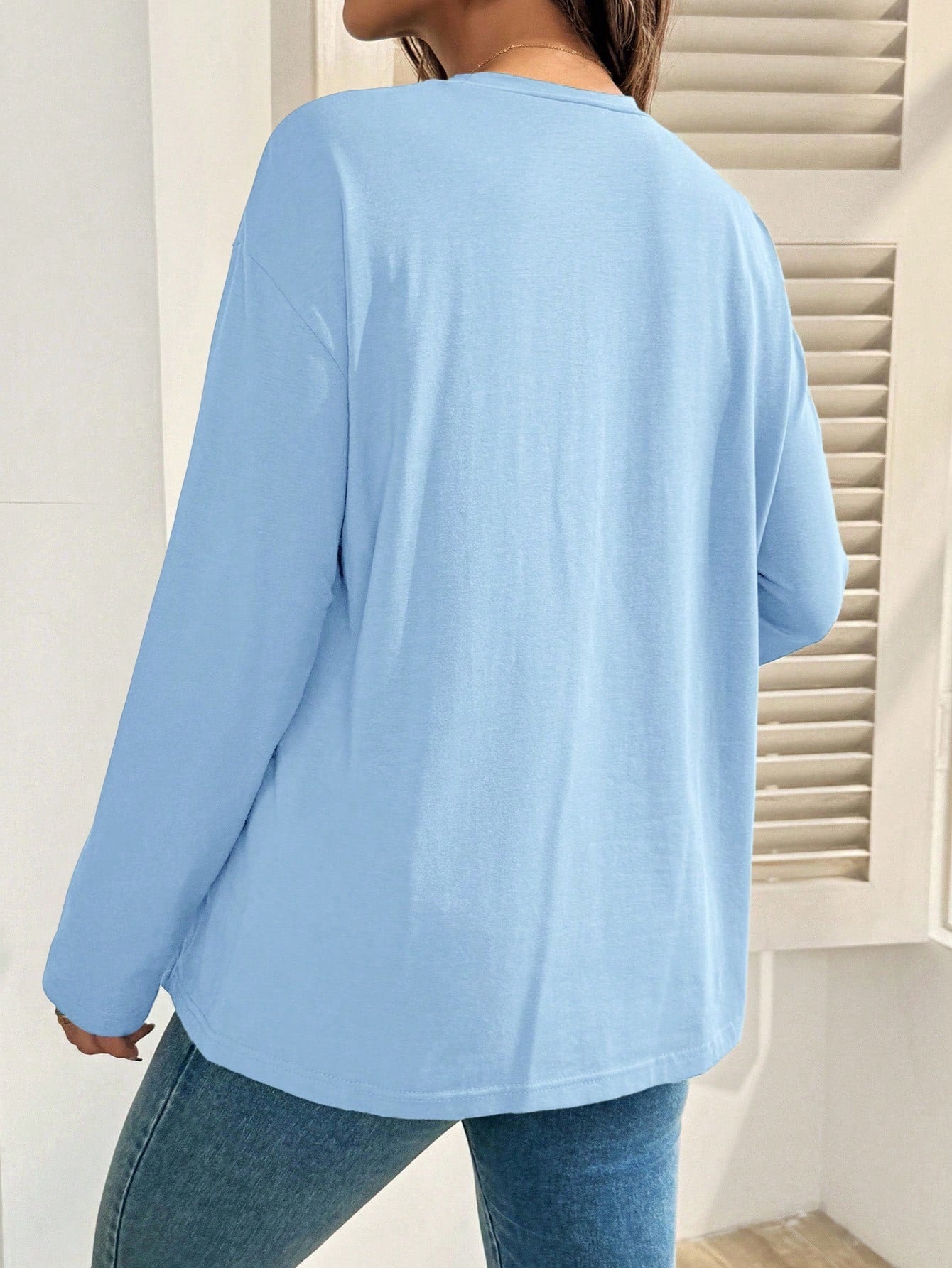 Maternity Casual Letter Embroidery Nursing Top, Autumn Mama Shirts Long T Shirt For Women Pregnancy Breastfeeding Fall
