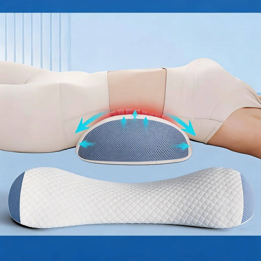 Memory Foam Sleeping Lumbar Pillow For Bed Use, Ergonomic Lumbar Support Cushion, Comfortable Pillow For Waist Protection