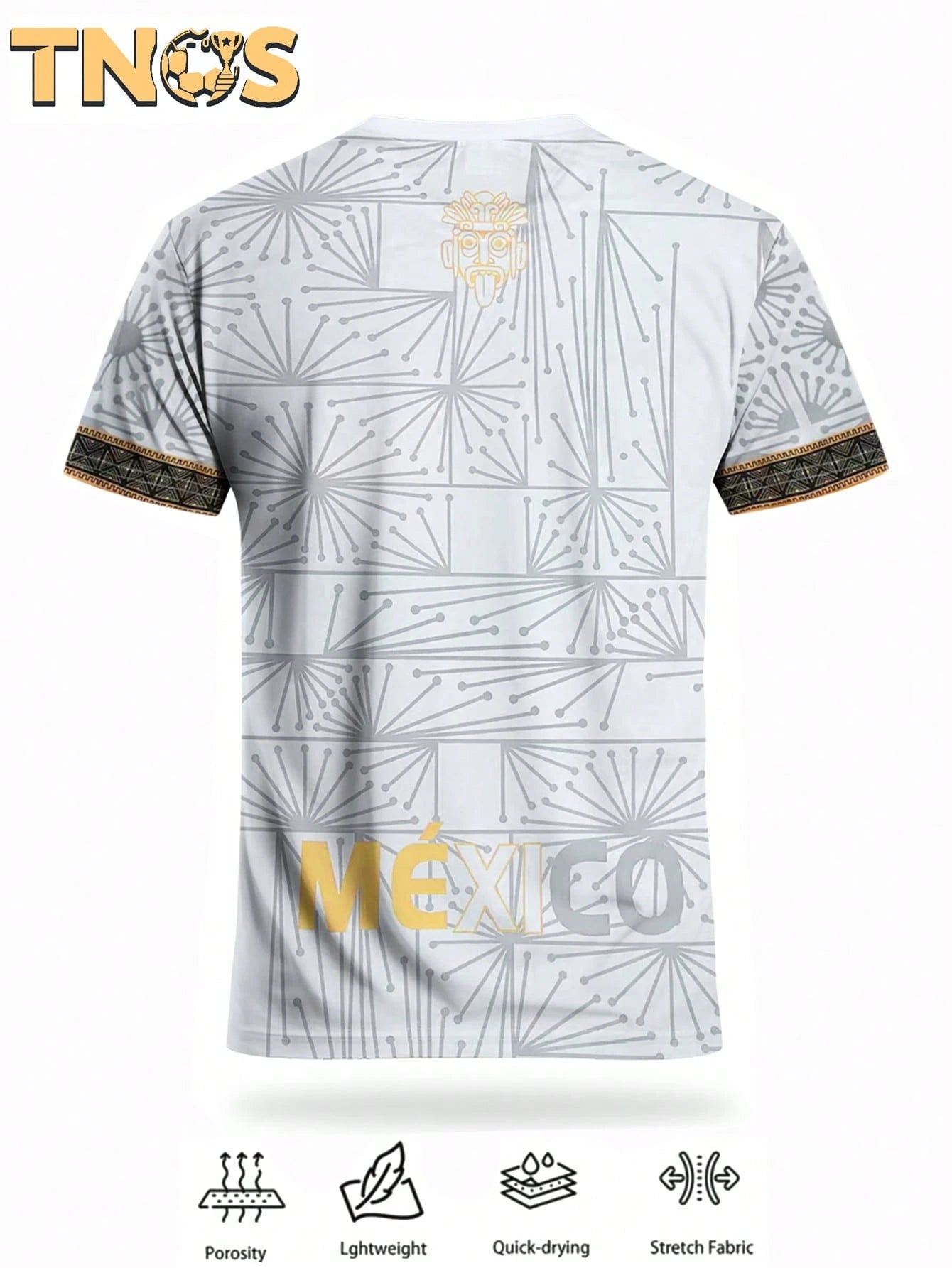 Men's Football Jersey & Youth Crew Neck Comfortable Sports Top & With New Print & Black