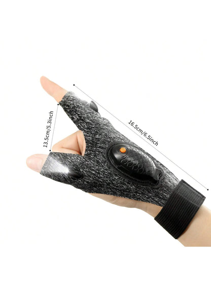 Men's LED Flashlight Gloves, USB Rechargeable, Men's Stocking Stuffers, Cool Gadgets, Christmas Birthday Gifts For Men, Gifts For Adults, Him, Boyfriends, Auto Repair, Fishing, Camping Accessories