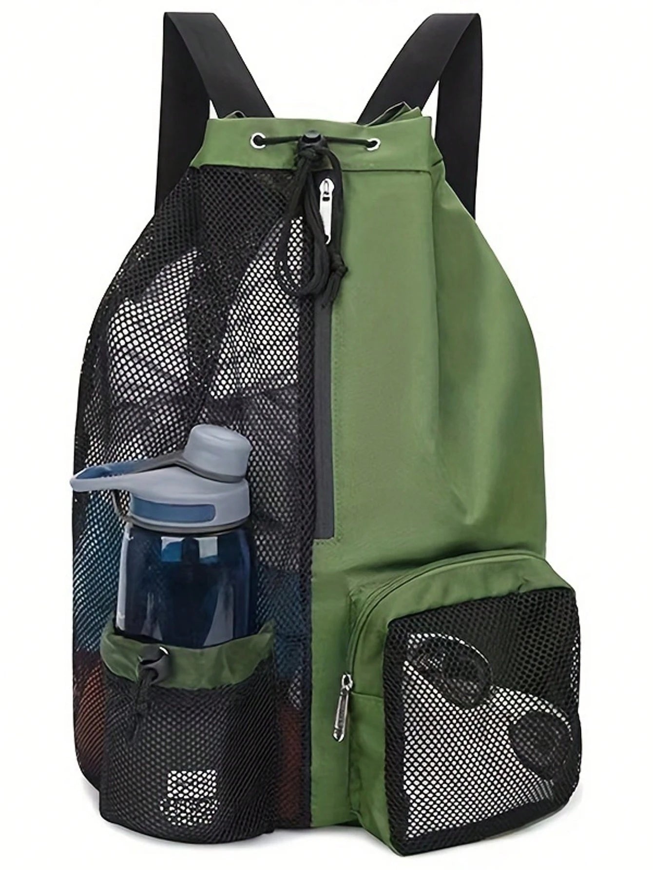 Mesh Drawstring Backpack, Beach Bag, Swimming Bag, Fitness Sports Backpack