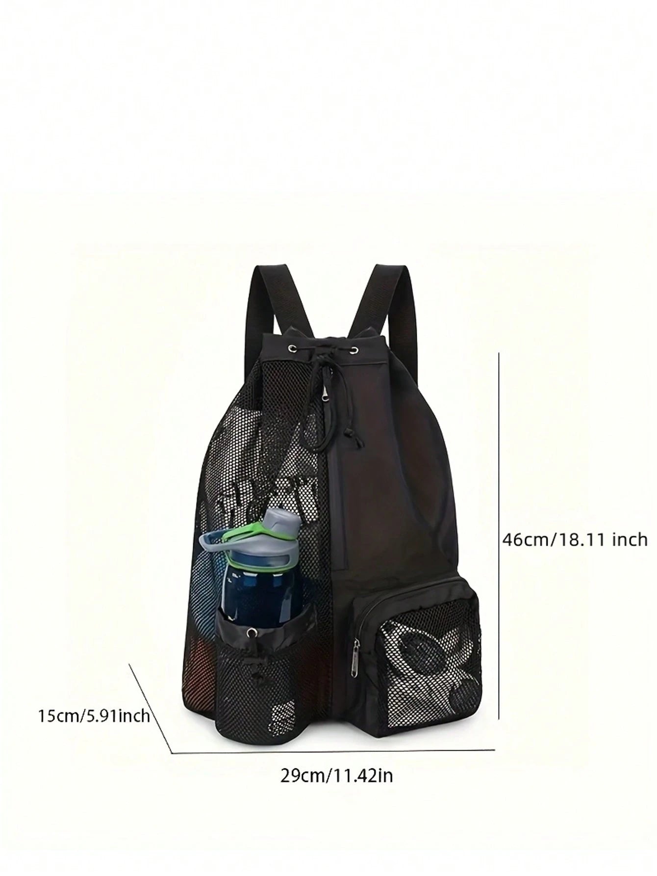 Mesh Drawstring Backpack, Beach Bag, Swimming Bag, Fitness Sports Backpack