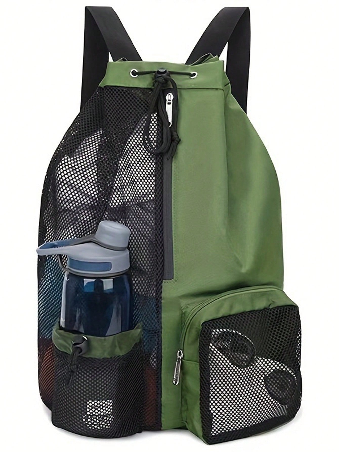 Mesh Drawstring Backpack, Beach Bag, Swimming Bag, Fitness Sports Backpack