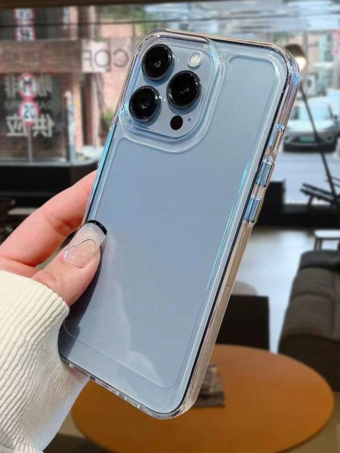 Metallic Style Fashion Solid Color Alloy Transparent Clear Metallic Silver Camera Frame Shockproof Phone Case Compatible With IPhone15/15Pro/7G/8G/7PLUS/8PLUS/X/XS/XR/XS MAX/11PRO/IPhone11/11PRO MAX/I