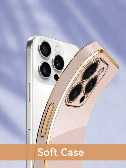 MewTrek Luxury Electroplated Phone Case With Creative Cute Cat Stand And Built-In Makeup Mirror, Fashionable Silicone Material, Shock-Proof, Compatible With Iphone 16/15/14/13/12/11/X/XS/XR/8/7 Plus/P
