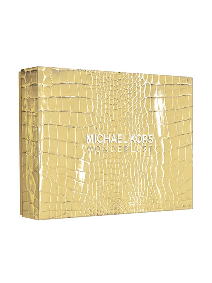 Michael Kors Wonderlust 4 Pcs Set For Women (EDP 3.4oz+Body Lotion 3.4oz+Shower Gel 3.4oz+EDP 4ml) 3.4oz/100ml*3+0.17oz/4ml- Girlfriend Wife Mother Friend Boyfriend Husband Father Brother Bedroom Dec