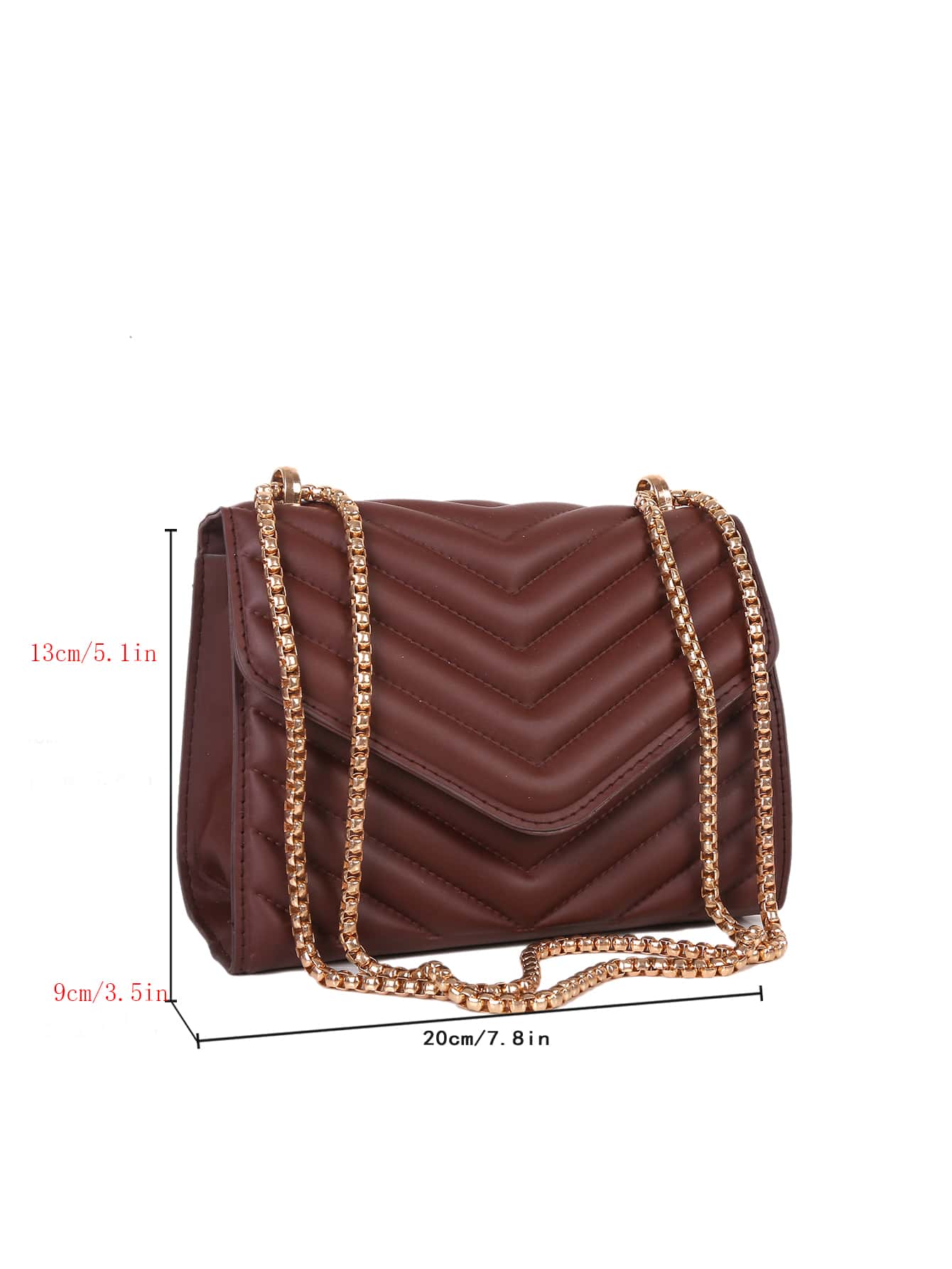 Mini Chevron Chain Flap Square Bag