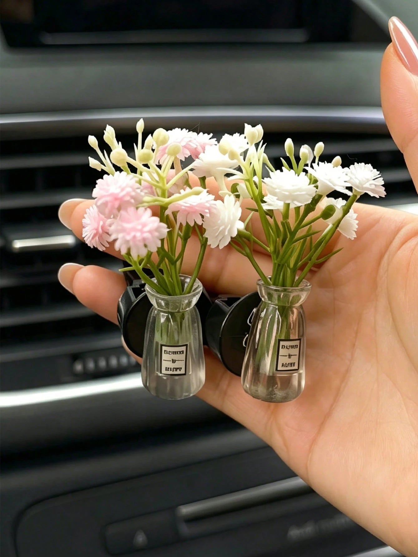 Mini Flower Vase Car Air Vent Aromatherapy Clip, Floral Decorative Fragrance Clip, Car Air Vent Fragrance Diffuser, Cute Car Interior Decor, Elegant Women's Car Interior Decoration, Ideal Holiday Gift