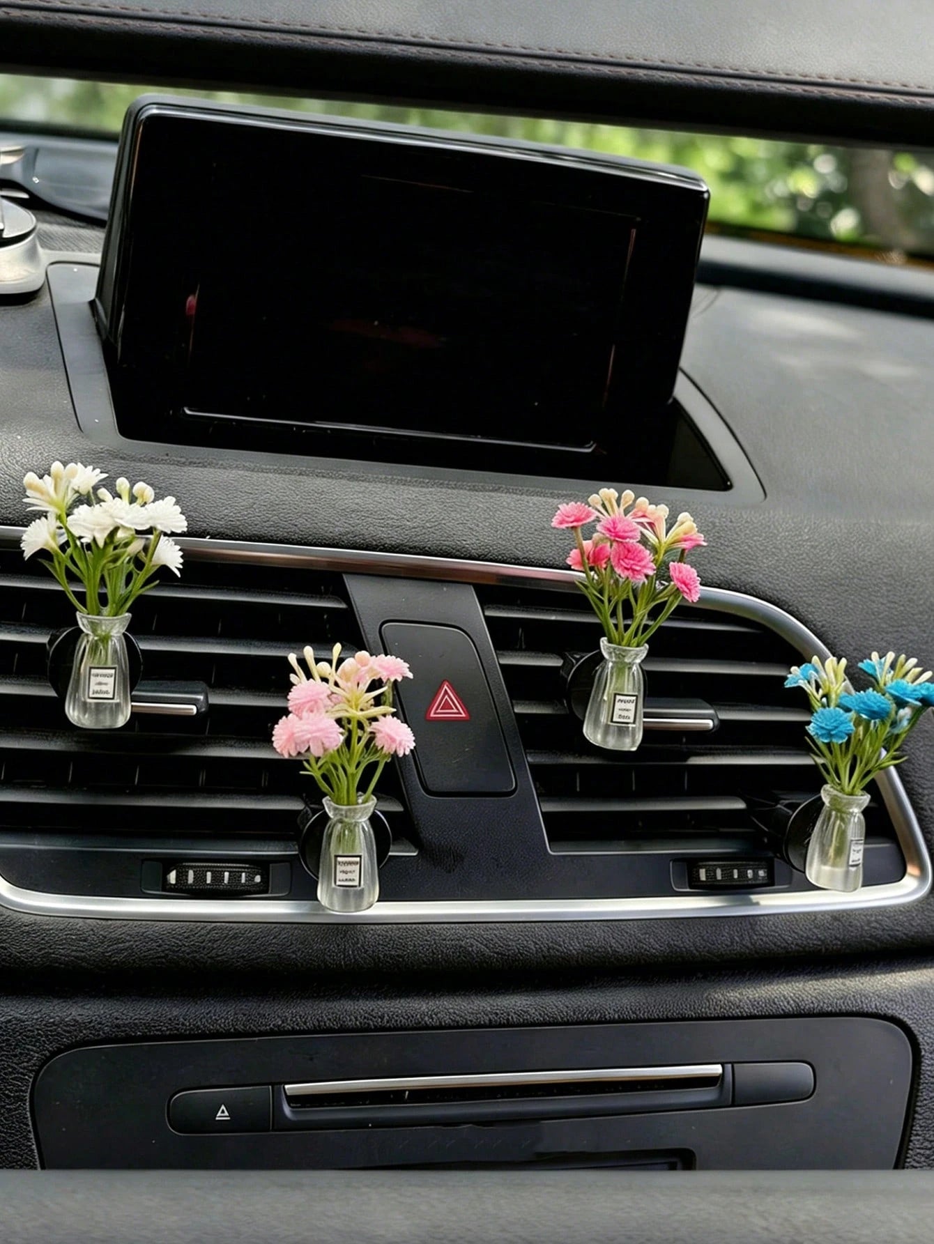 Mini Flower Vase Car Air Vent Aromatherapy Clip, Floral Decorative Fragrance Clip, Car Air Vent Fragrance Diffuser, Cute Car Interior Decor, Elegant Women's Car Interior Decoration, Ideal Holiday Gift