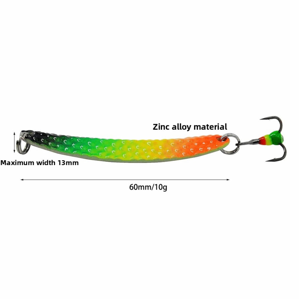 Miniature Metal Spoon-Shaped Ice Fishing Lures- Realistic Spoon-Shaped VIB Hard Lures, Available In 5 Color Options, Mini Minnows Suitable For Both Freshwater And Saltwater Winter Fishing (Compact Si
