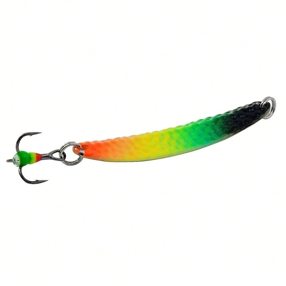 Miniature Metal Spoon-Shaped Ice Fishing Lures- Realistic Spoon-Shaped VIB Hard Lures, Available In 5 Color Options, Mini Minnows Suitable For Both Freshwater And Saltwater Winter Fishing (Compact Si