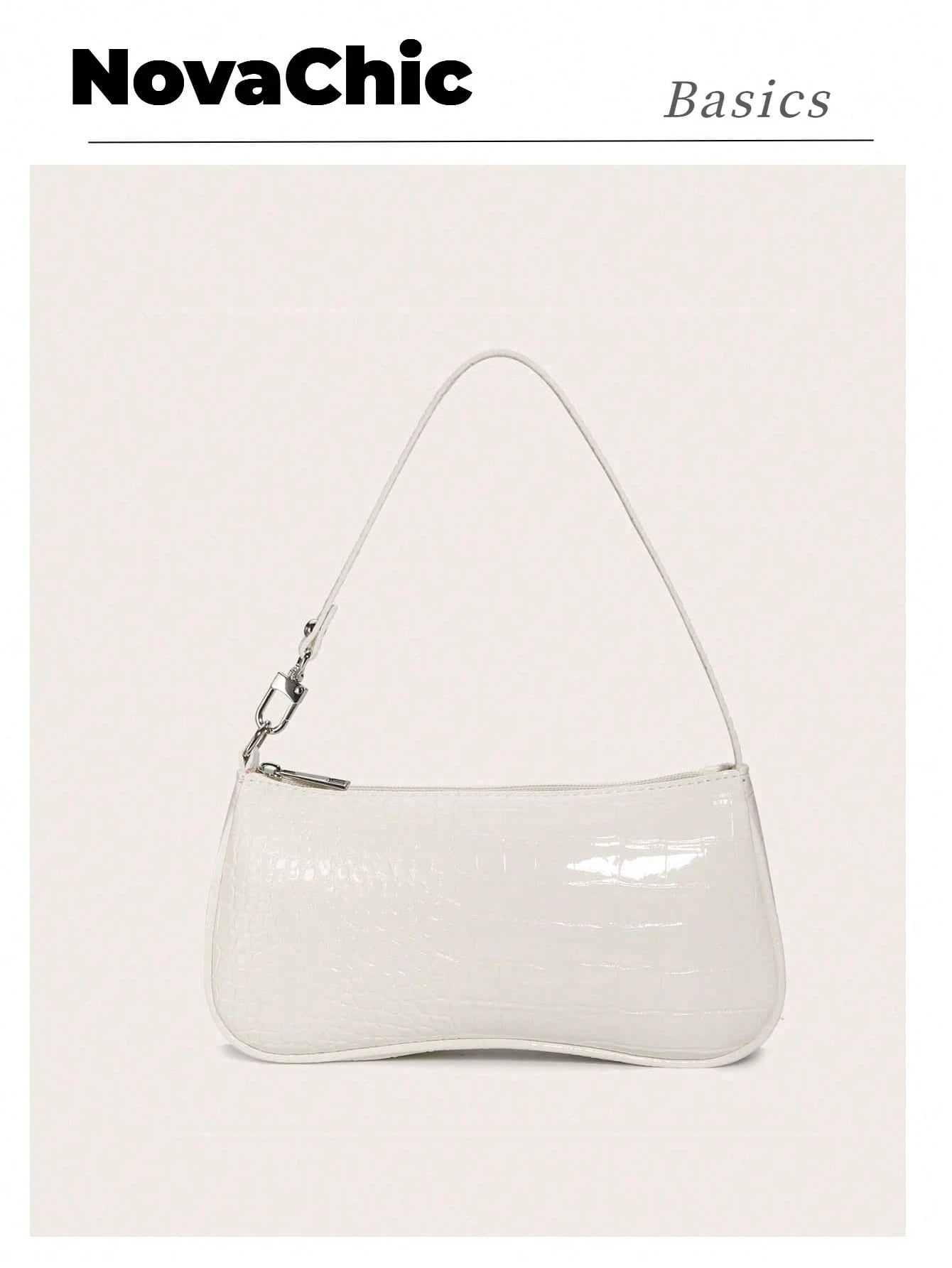 Minimalist Crocodile Pattern Shoulder Bag Bag All-Match Women's Underarm Purse Waterproof,Lightweight,Business Casual Crocodile Bag For Teen Girls Women College Students,Rookies & White-Collar Workers