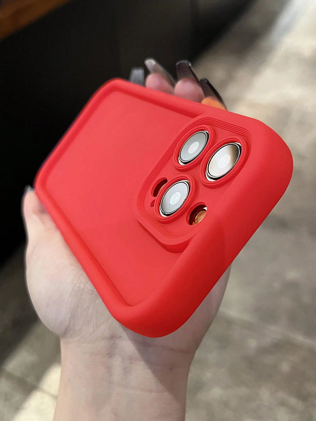 Minimalist Solid Color Basic Shockproof Simple Thick Red Phone Case, Compatible With IPhone 17 Pro Max/17 Pro/17 Air/17/16 Pro Max/16/16 Pro/16 Plus/16E/15/15 Plus/15 Pro/15 Pro Max/11/12/13/14 Pro Ma