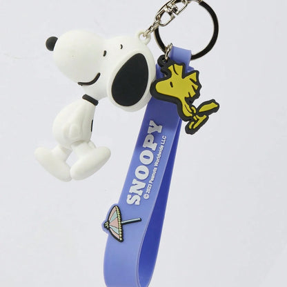 Miniso Snoopy Summer Journey Series 3D Ornament,PVC Material Keychain, Summer Element Carving, Suitable For Backpack & Key Decoration,Best Gift(1 PC)