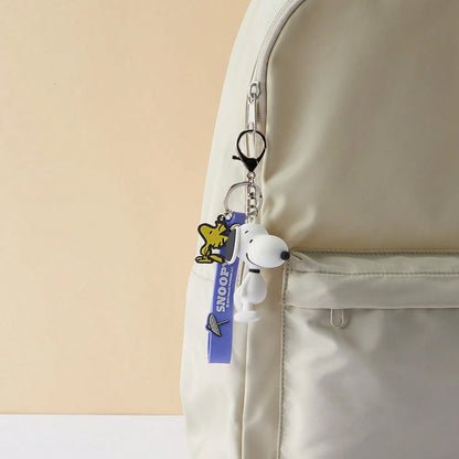 Miniso Snoopy Summer Journey Series 3D Ornament,PVC Material Keychain, Summer Element Carving, Suitable For Backpack & Key Decoration,Best Gift(1 PC)