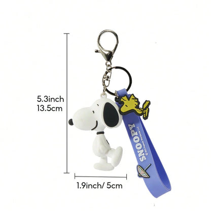 Miniso Snoopy Summer Journey Series 3D Ornament,PVC Material Keychain, Summer Element Carving, Suitable For Backpack & Key Decoration,Best Gift(1 PC)
