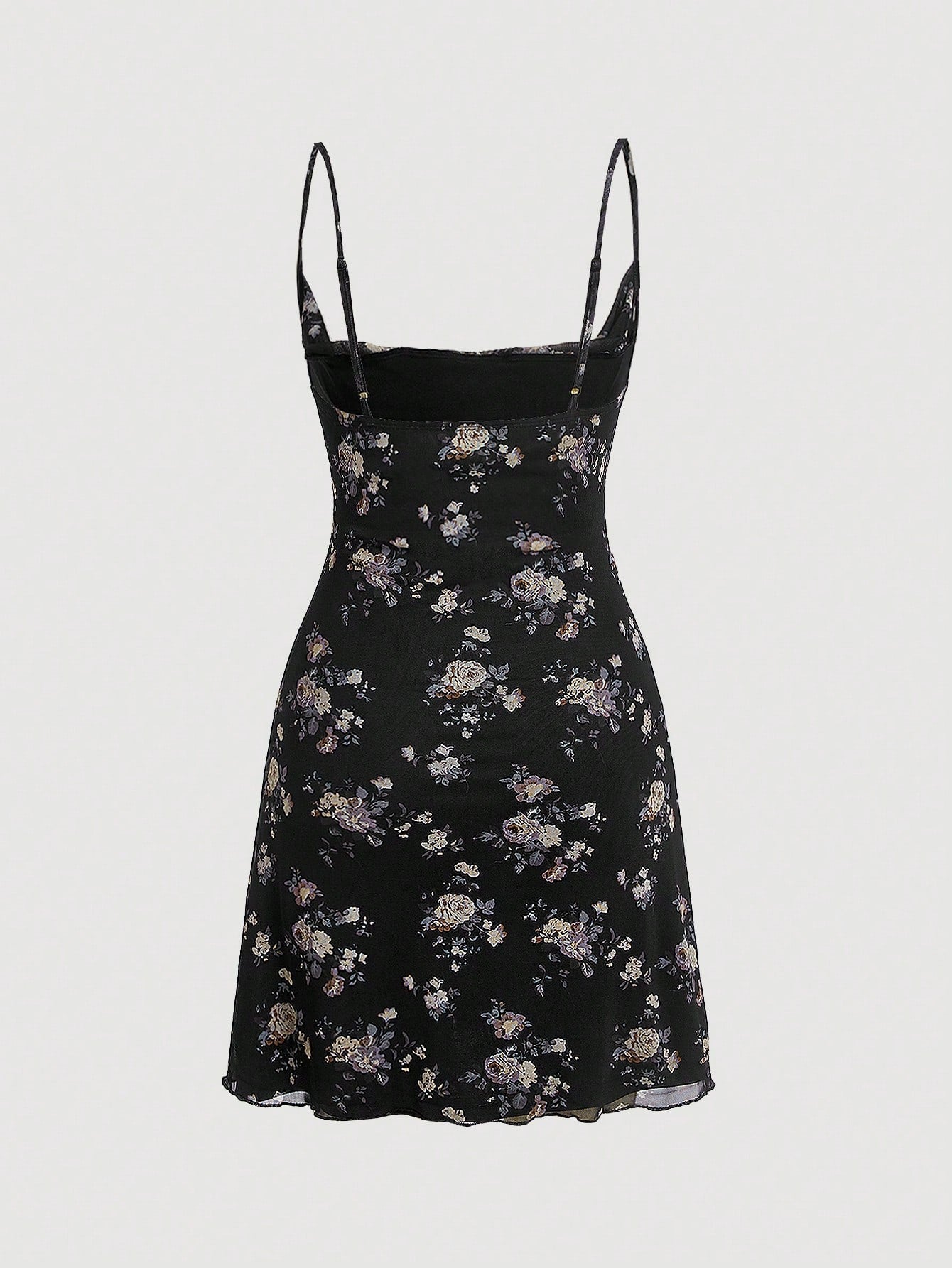 MOD Casual Minimalist Loose Fit Printed Spaghetti Strap Short Dress For Women, Suitable Summer Vacation Dresses Chic