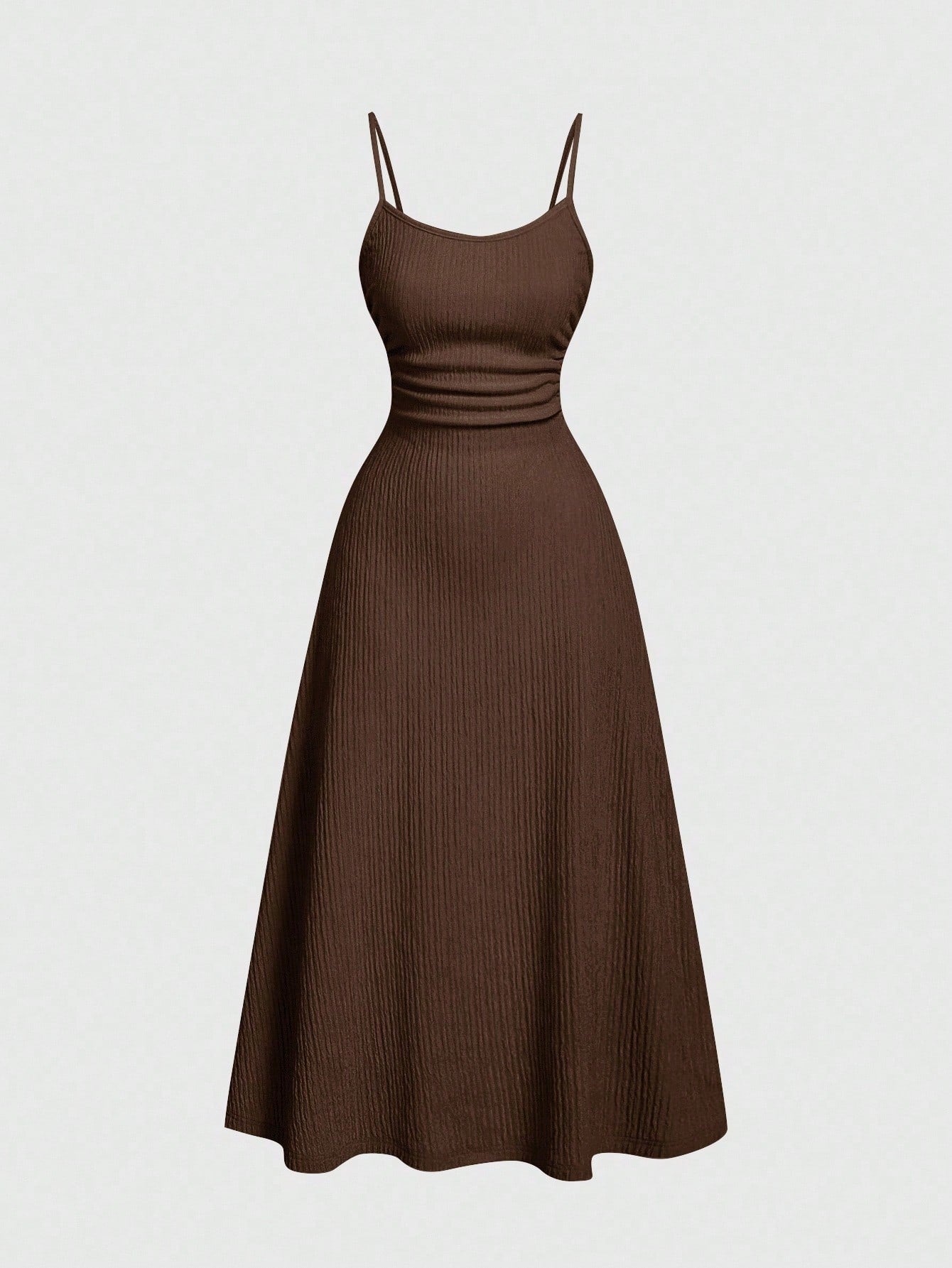 MOD Chocolate Brown Minimalist Versatile Romantic Women Dress