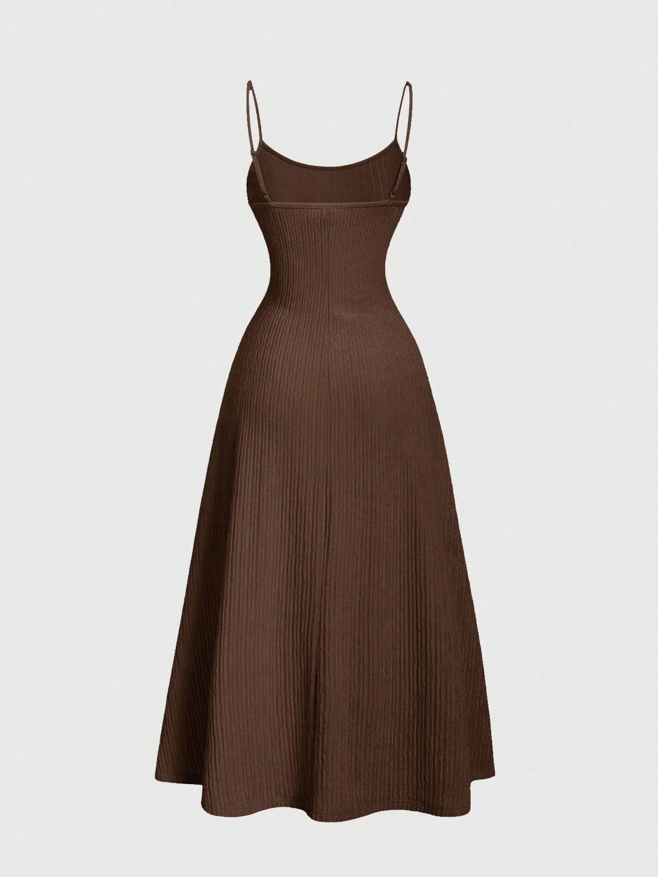 MOD Chocolate Brown Minimalist Versatile Romantic Women Dress