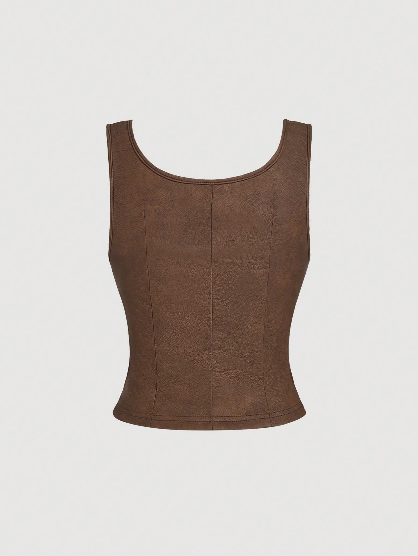 MOD Plus Size Army Green Grommets Lace-Up Retro Tank Top Plus Size Tops