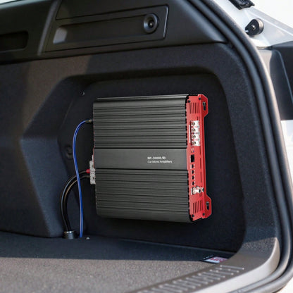 Monoblock Car Amplifier, 3000W R MS MAX, 1/2/4 Ohm Stable, 1-Channel Class D Car Audio Amplifier With Remote Subwoofer Level Control, Low Pass Filter And Bass Boost, Volume Controller Included