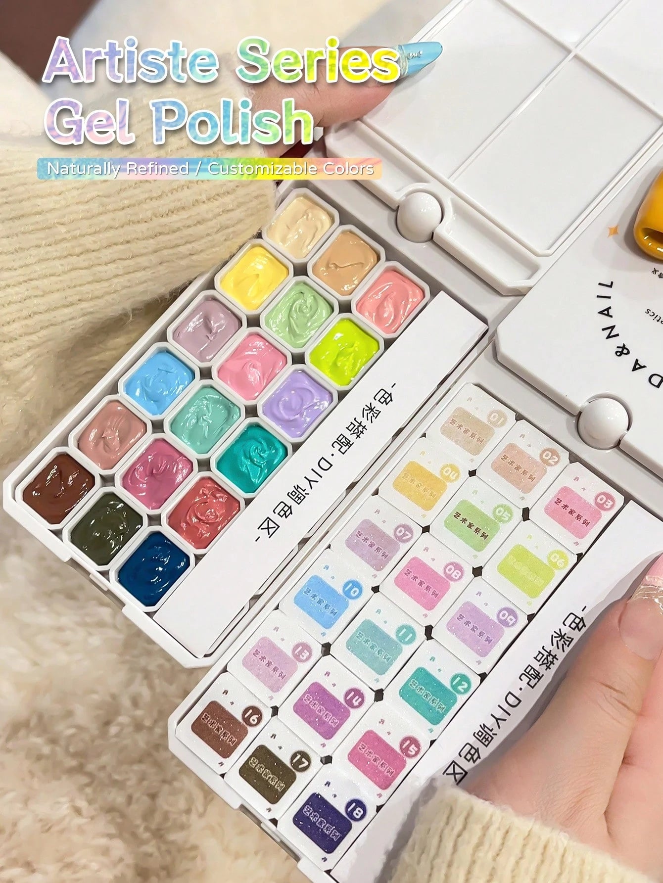 MORDDA 18 Colors Oil Painting Nail Art Gel Set, Vivid Palette For Floral/Lace Designs, Non-Drip Creamy Texture, Professional Nail Art Supplies For Salon & Home Manicure, Gift For Nail Artists