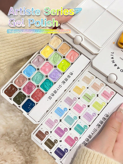 MORDDA 18 Colors Oil Painting Nail Art Gel Set, Vivid Palette For Floral/Lace Designs, Non-Drip Creamy Texture, Professional Nail Art Supplies For Salon & Home Manicure, Gift For Nail Artists