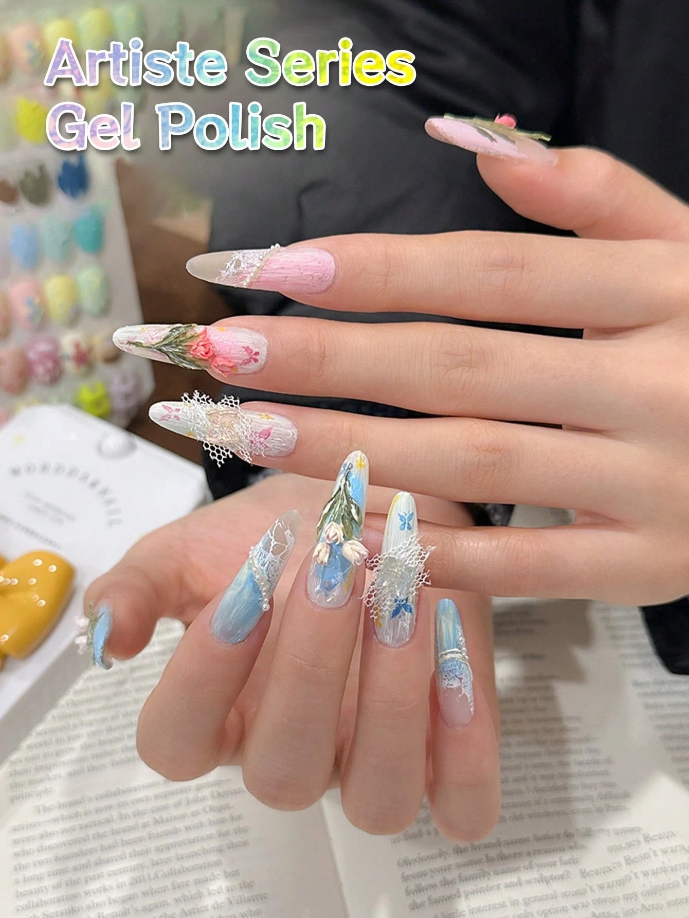 MORDDA 18 Colors Oil Painting Nail Art Gel Set, Vivid Palette For Floral/Lace Designs, Non-Drip Creamy Texture, Professional Nail Art Supplies For Salon & Home Manicure, Gift For Nail Artists