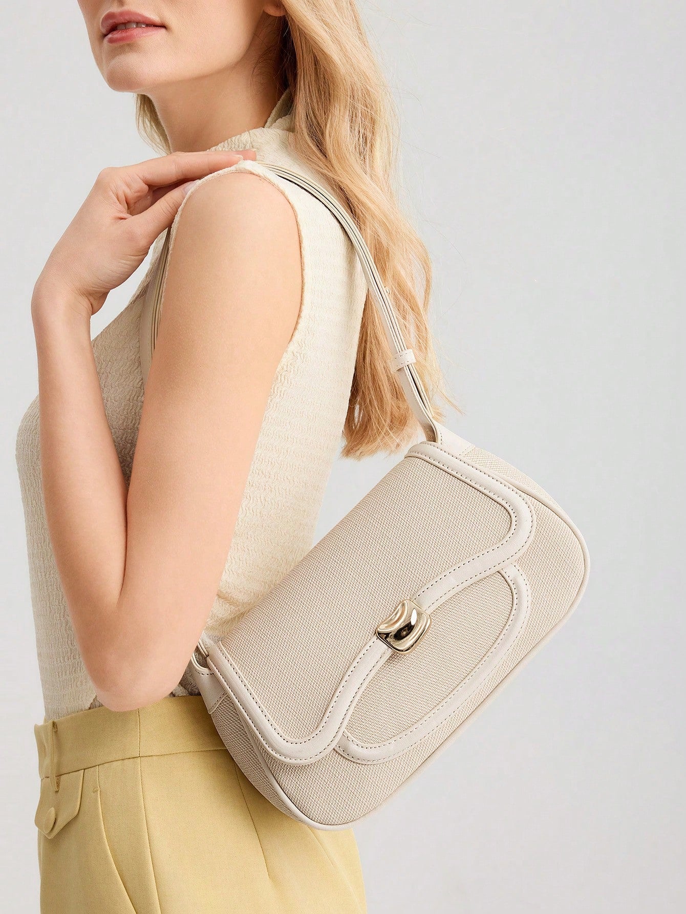 MOTF PREMIUM WOMEN FLAP SHOULDER BAG, COMMUTE, PU LEATHER