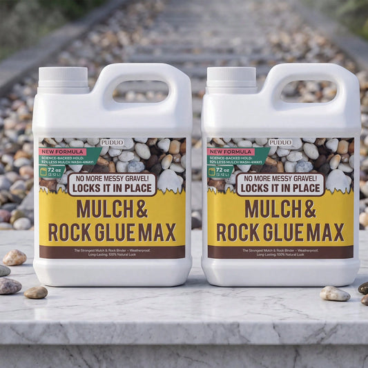 Mulch & Rock Glue Max 144oz- Premium Gravel Stabilizer Glue, 2.12L Strong Bond For Landscaping Rocks/Pebbles, Waterproof & Fast-Drying Mulch Binder, Ideal For Walkways, Patios & Decorative Landscapin
